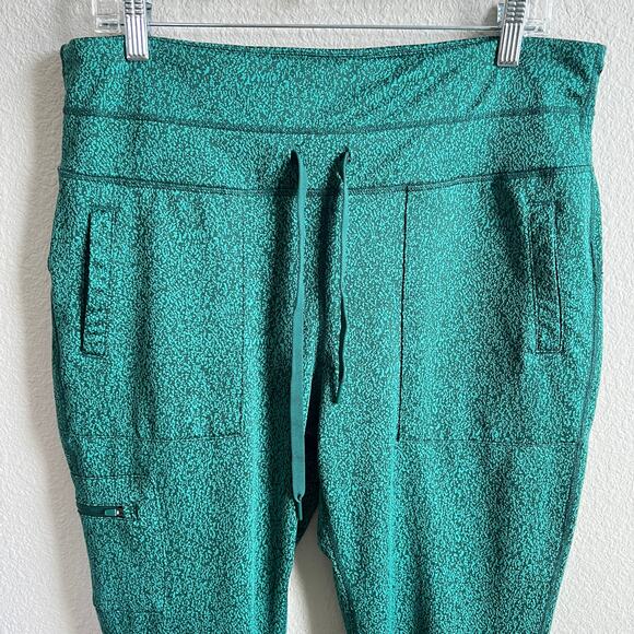 Mondetta Green Speckle High Rise Ankle Leggings Women's XXL Stretch Gym Workout - Picture 2 of 6